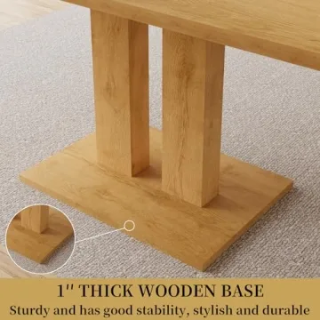 HIPIHOM Modern Kitchen Dining Table for Small Spaces