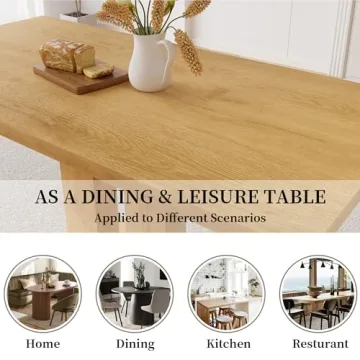 HIPIHOM Modern Kitchen Dining Table for Small Spaces