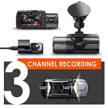 【Bundle: Vantrue N4 Three Channel Dash Cam + Type C USB Port Hardwire Kit】 Vantrue N4 3 Channel ...