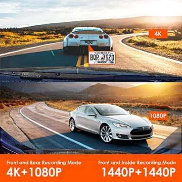 Vantrue N4 Three-Channel Dash Cam and Hardwire Kit