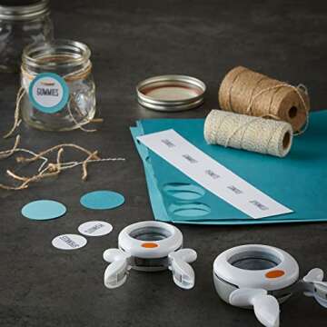 Fiskars 174240-1001 Large Circle Squeeze Punch, 1.5 Inch, White