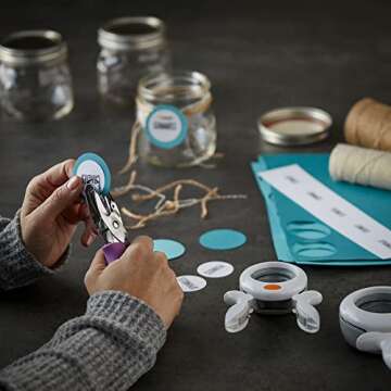 Fiskars 174240-1001 Large Circle Squeeze Punch, 1.5 Inch, White