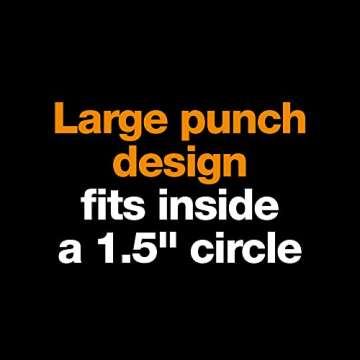 Fiskars 174240-1001 Large Circle Squeeze Punch, 1.5 Inch, White
