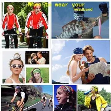 DEMIL 6PCS/8PCS/12PCS Seamless Headband Bandanas Headwear for Men&Women Scarf(12pcs-A7)