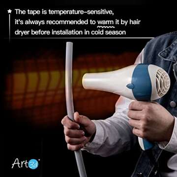 Art3d 25 Ft Peel and Stick Trim for Backsplash Tile Edge, Self-Adhesive Liner for Corner Decor in White