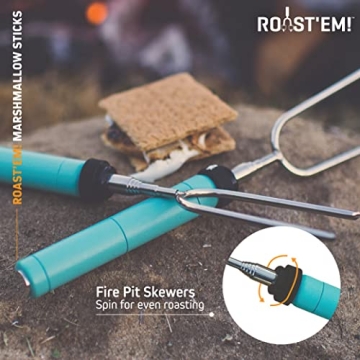 Jolly Green Extra Long Rotating Marshmallow Roasting Sticks