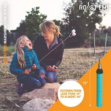 Jolly Green Extra Long Rotating Marshmallow Roasting Sticks