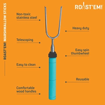 Jolly Green Extra Long Rotating Marshmallow Roasting Sticks