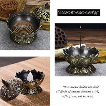 DODO Brass Incense Holder for Sticks and Cones