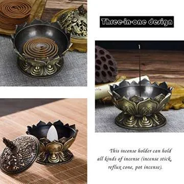 DODO Brass Incense Holder for Sticks and Cones