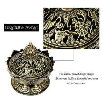 DODO Brass Incense Holder for Sticks and Cones