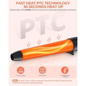 5 in 1 Curling Wand Set with Interchangeable Barrels