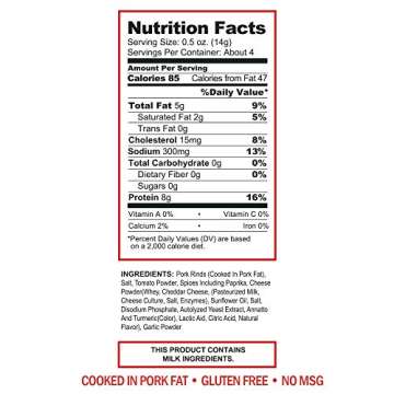 Pork King Good Pepperoni Pizza Pork Rinds (Chicharrones) (4 Pack) Keto Snacks