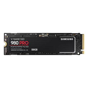 SAMSUNG 980 PRO SSD 500GB PCIe 4.0 NVMe Gen 4 Gaming M.2 Internal Solid State Drive Memory Card, Max...