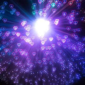GloFX Ultimate Heart Diffraction Glasses - 3D Rainbow Hearts Effect with Black Frames - Great Festival, Concert, and Rave Accessory