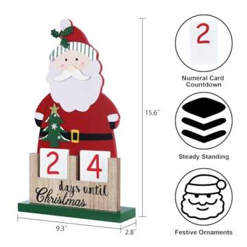 Christmas Countdown Decorations by DECSPAS with Numeral Cards