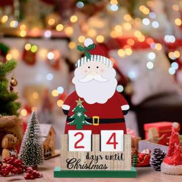 Christmas Countdown Decorations by DECSPAS with Numeral Cards