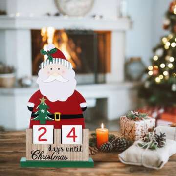 Christmas Countdown Decorations by DECSPAS with Numeral Cards