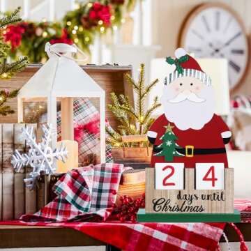 Christmas Countdown Decorations by DECSPAS with Numeral Cards