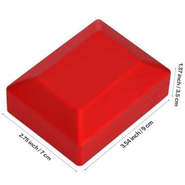 LED Light Pendant Necklace Gift Box, Velvet Jewelry Storage Display Case for Proposal Engagement Wedding Anniversary Birthday Valentine's Day (Red)