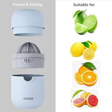 ZWCEGND Citrus Juicer Simple Manual Lemon juicer squeezer Small Portable Lime Orange Juicer Cup with...