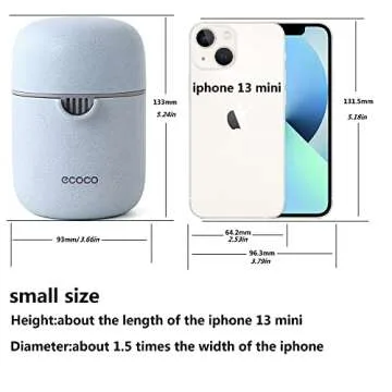 ZWCEGND Citrus Juicer Simple Manual Lemon juicer squeezer Small Portable Lime Orange Juicer Cup with Two Ways of Use for Different Fruits(Blue)