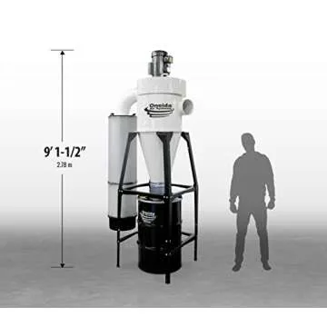 Oneida Air Systems 5hp 1ph High Vacuum 55 Gal. Freestanding MERV-13 Cyclone Dust Collector