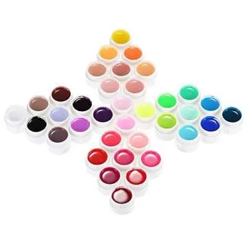 Anself 36 Colors Nail Polish, Paint Kit, Gel Paint with 1 Nail Brush for DIY Nail Art Design