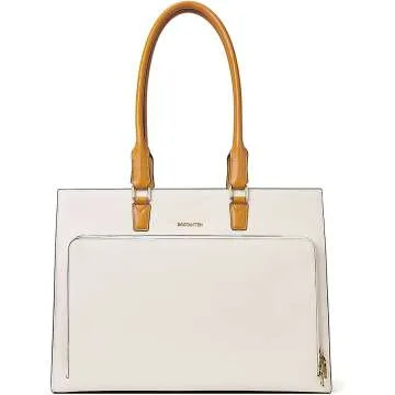 BOSTANTEN Leather Briefcase - Vintage Women’s 15.6" Laptop Bag