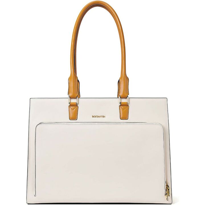 BOSTANTEN Leather Briefcase - Vintage Women’s 15.6" Laptop Bag