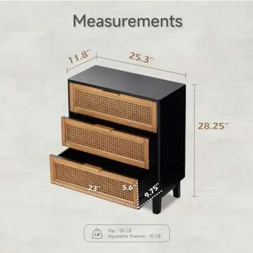 COZAYH Farmhouse 3-Drawer Nightstand: Stylish Storage Solution