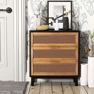Buy COZAYH Farmhouse 3-Drawer Nightstand Fully Assembled