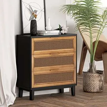 Buy COZAYH Farmhouse 3-Drawer Nightstand Fully Assembled