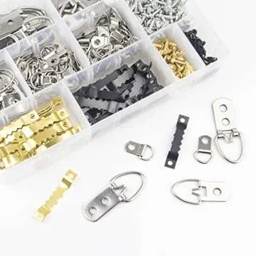 Picture Hanging Kit 500 PCS, Sutemribor Heavy Duty Assorted Picture Hangers with Screws for Picture Hanging Wall Mounting (500)