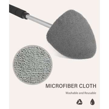 RACOONA Car Cleaning Kit Includes 3 Washable Microfiber Cloths