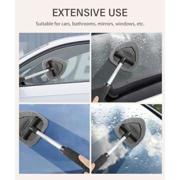 RACOONA Car Cleaning Kit Includes 3 Washable Microfiber Cloths