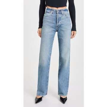 PAIGE Women's Sawyer Wide Leg 32" Jeans, Vanda Distressed, Blue, 31