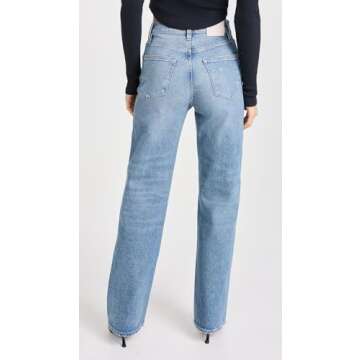 PAIGE Women's Sawyer Wide Leg 32" Jeans, Vanda Distressed, Blue, 31