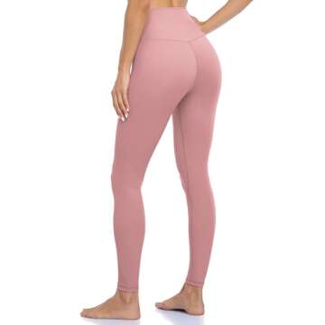 Shop Colorfulkoala High Waisted Yoga Pants in Mauve Pink