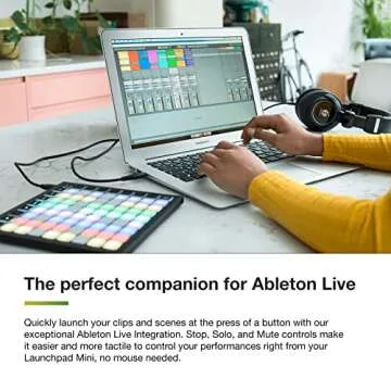 Novation Launchpad Mini [MK3] — Portable MIDI 64-Pad, USB Grid Controller for Ableton Live and Logic Pro Performances