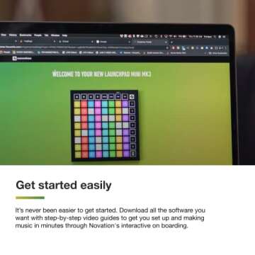 Novation Launchpad Mini [MK3] — Portable MIDI 64-Pad, USB Grid Controller for Ableton Live and Logic Pro Performances