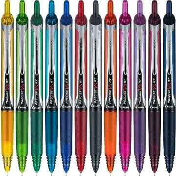 Pilot Precise V5 RT Pens - 12 Assorted Colors, 0.5mm Writing