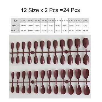 Press on Nails Short Stiletto Glossy Brown Purple Design
