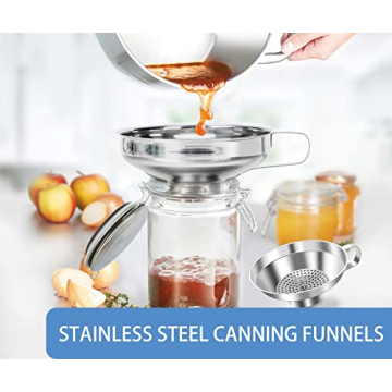 Durable Canning Funnel Set with Strainer for Your Kitchen