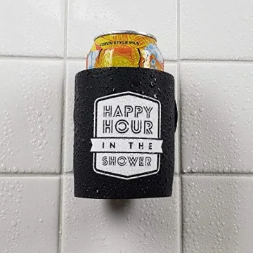 Happy Hour in The Shower - Shower Beer Holder for in Shower Use, Keeps Beer Cold and Hands Free