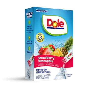 Dole Strawberry Pineapple - Powder Drink Mix - Sugar Free & Delicious, Makes 72 Flavored Water Bever...