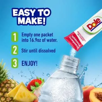 Dole Strawberry Pineapple - Powder Drink Mix - Sugar Free & Delicious, Makes 72 Flavored Water Beverages