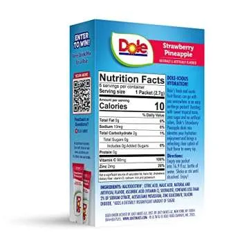 Dole Strawberry Pineapple - Powder Drink Mix - Sugar Free & Delicious, Makes 72 Flavored Water Beverages