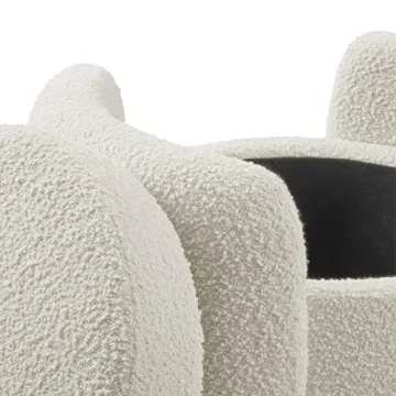 Modway Nebula Boucle Ottoman with Storage in Ivory