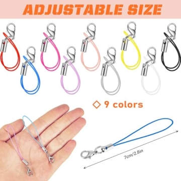 100 Colorful Lanyard Lobster Clasp Straps for DIY Projects